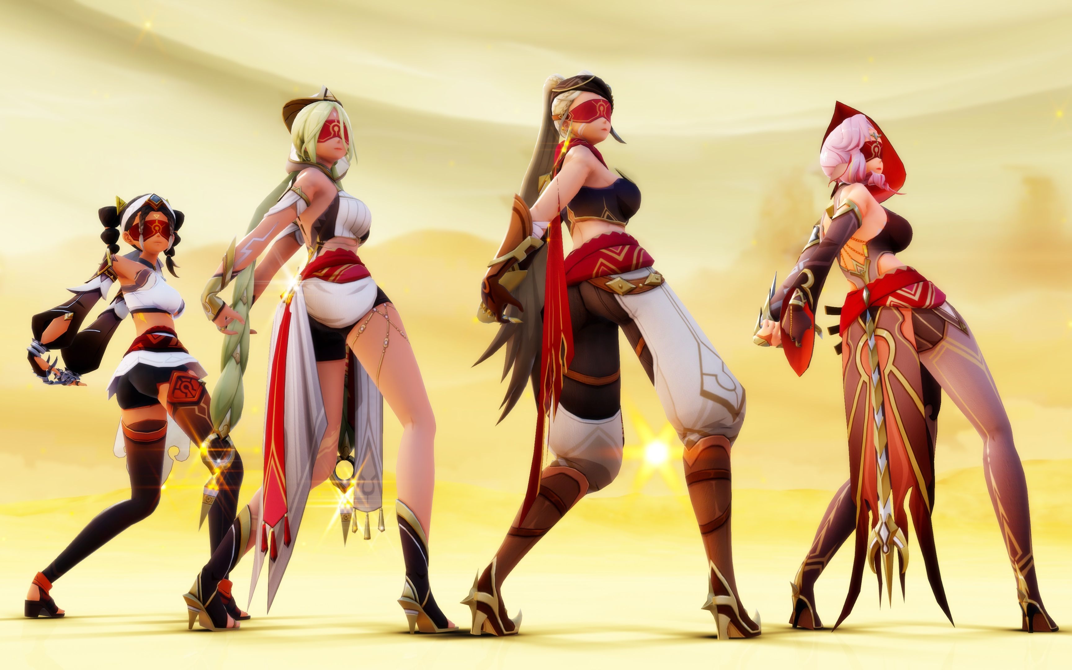 【原神/原魔mmd】旅行者,镀金旅团申请加入卡池!stellar - marionette