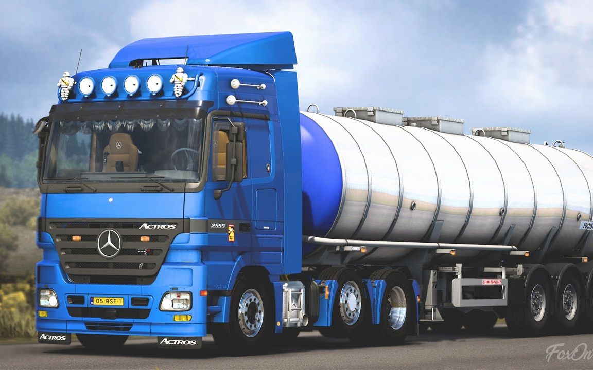 【youtube】欧卡2mod_奔驰阿克托斯mp2|mercedes-benz actros mp2