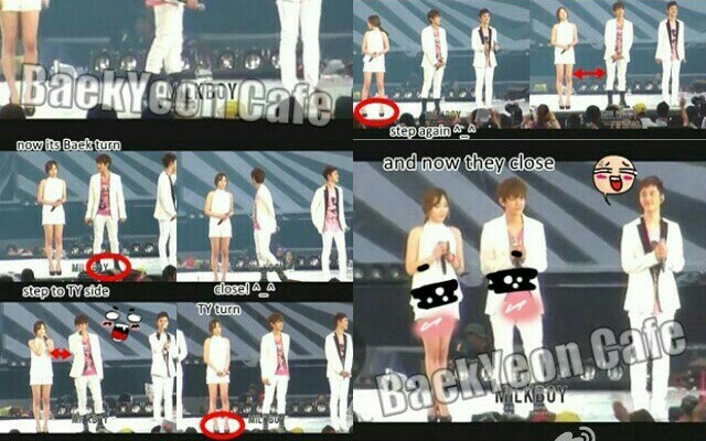 [图]【baekyeon泰白】120818SMTOWN家族演唱会dear my family泰白同台演唱粉红暗戳戳双箭头