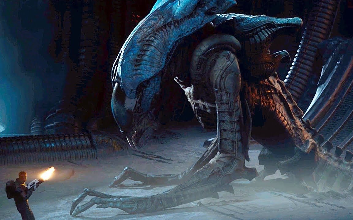 外星人黑暗后裔巨型异形觉醒场景 4k 超高清