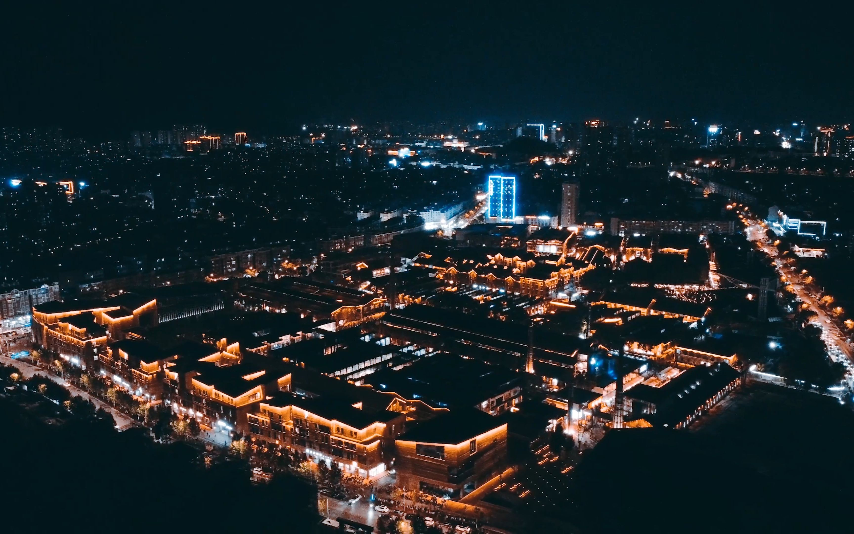 【4k】江西旅行航拍之上饶-婺源-景德镇,陶溪川的夜景真的美
