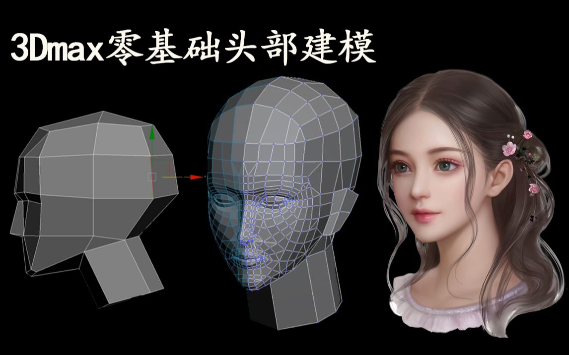 【3DMAX人物建模】零基础人头布线从拉box开始教你做人物角色建模,新手教程,保姆式教学.哔哩哔哩bilibili