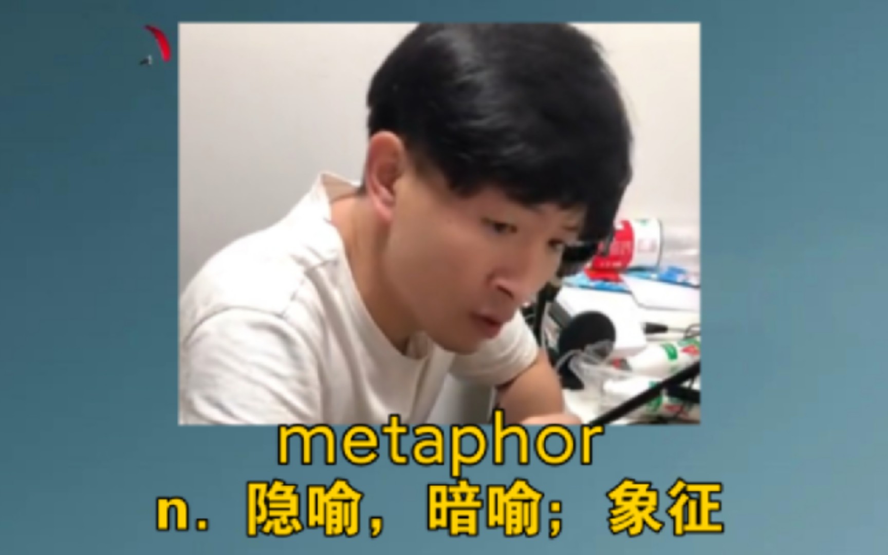 《我是盲人,请问视频里说的啥》 metaphor:n. 隐喻,暗喻;象征哔哩哔哩bilibili