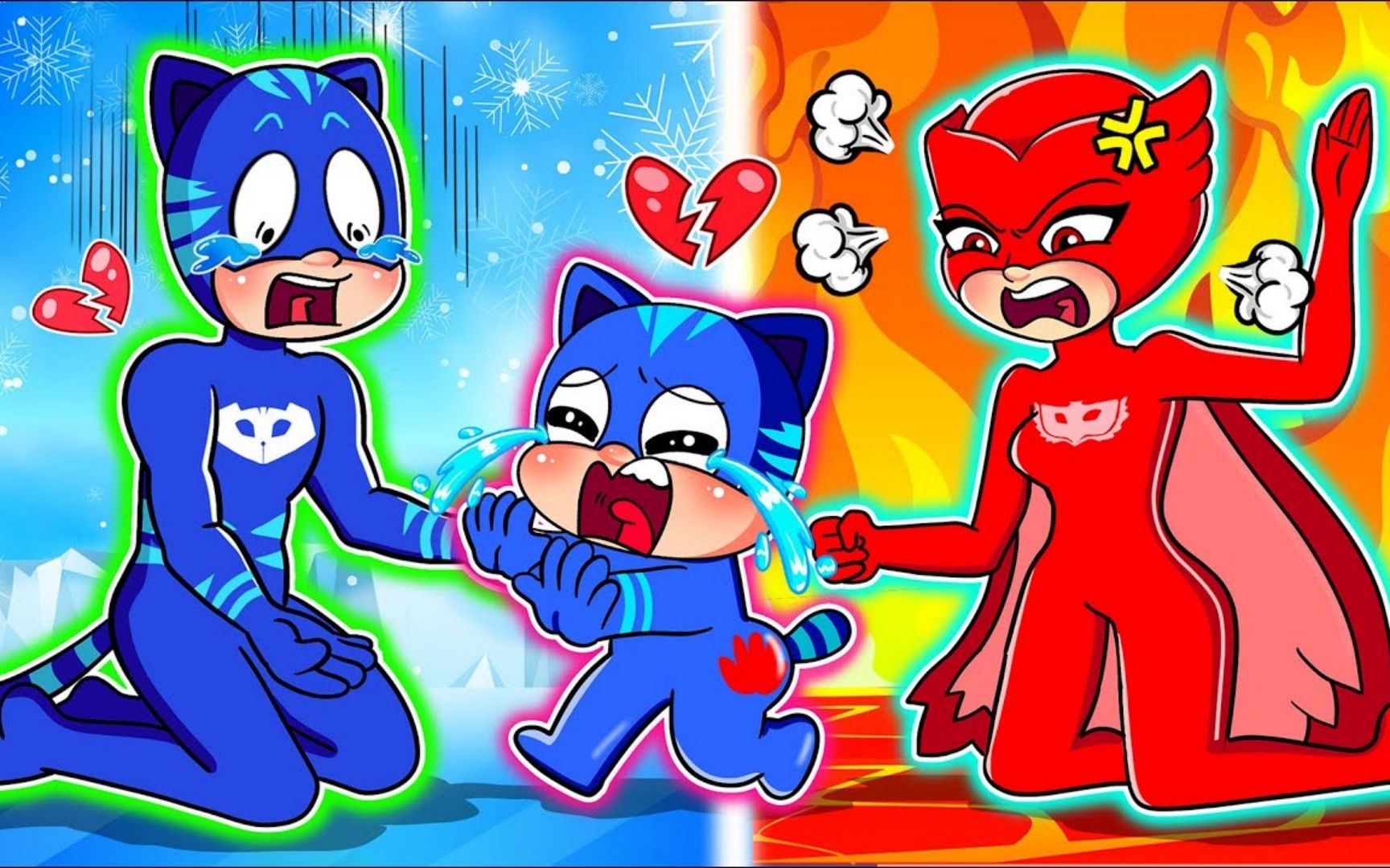 面具动画:冰与火家庭挑战赛,爱与宽恕的较量,能成功克服困难?