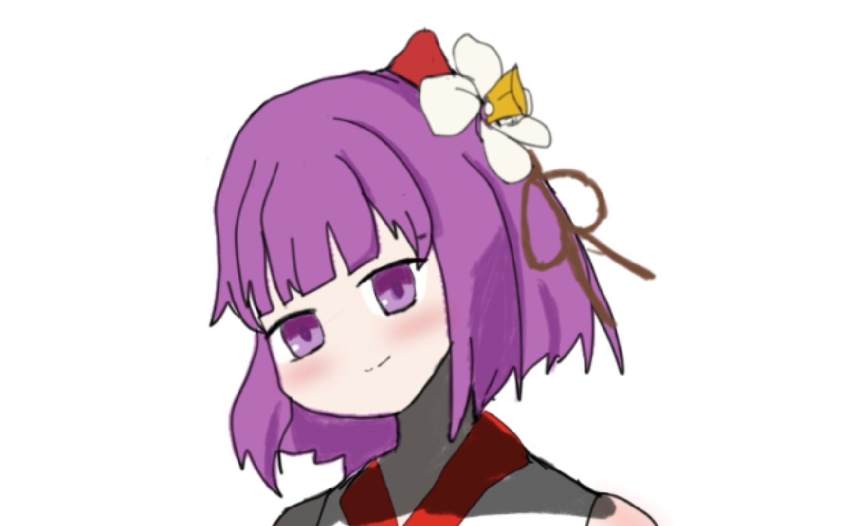 (东方同人绘画)穿着巫女服的稗田阿求_哔哩哔哩_bilibili