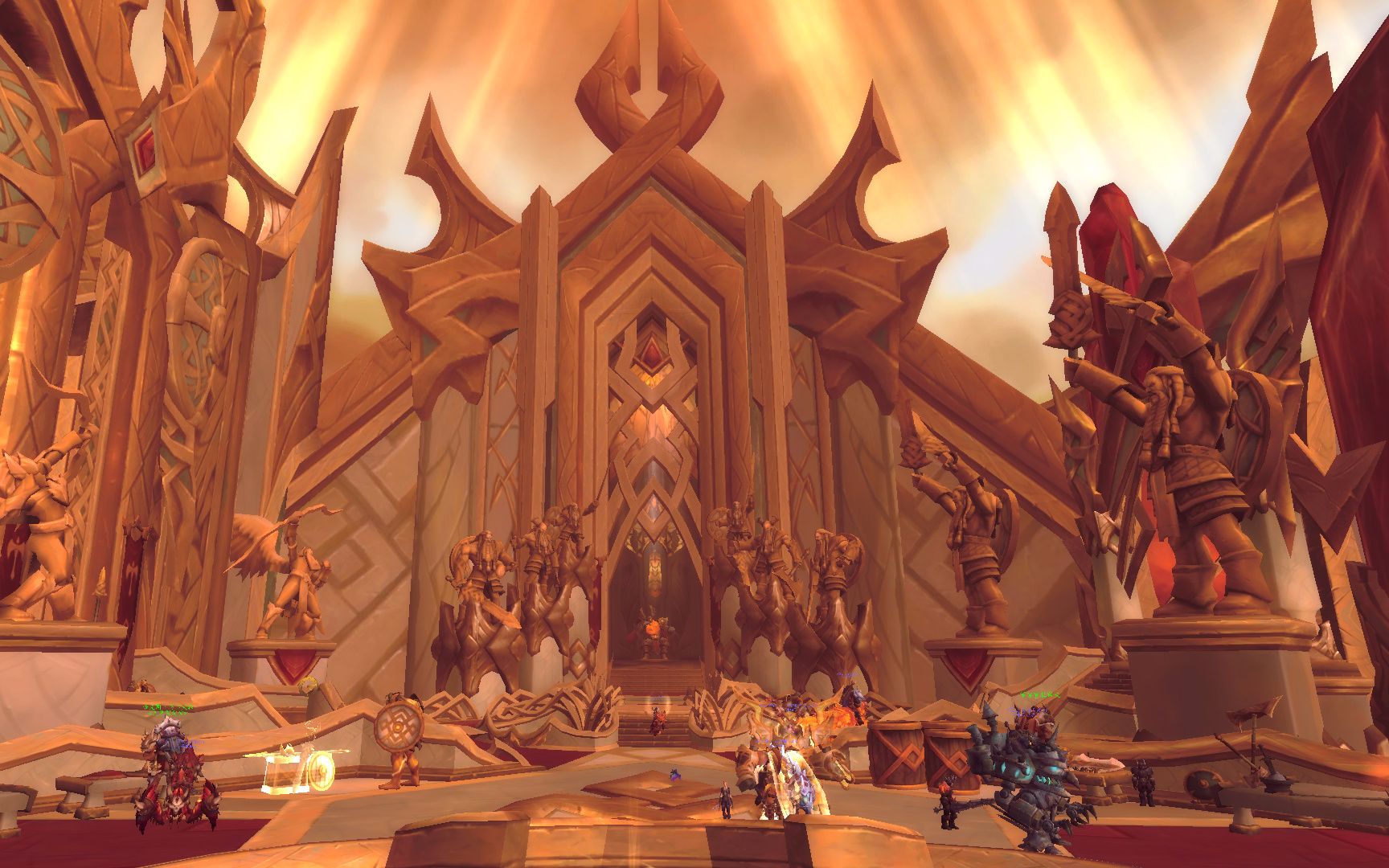 艾泽拉斯旅游党战士神殿摆个固定摄影机拍摄是什么效果