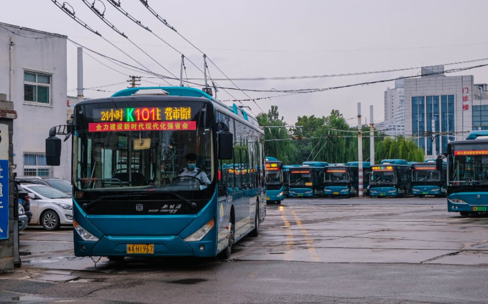 [pov6]24小时公交 济南公交k101路(营市街经十路—甸柳庄)上行 全程