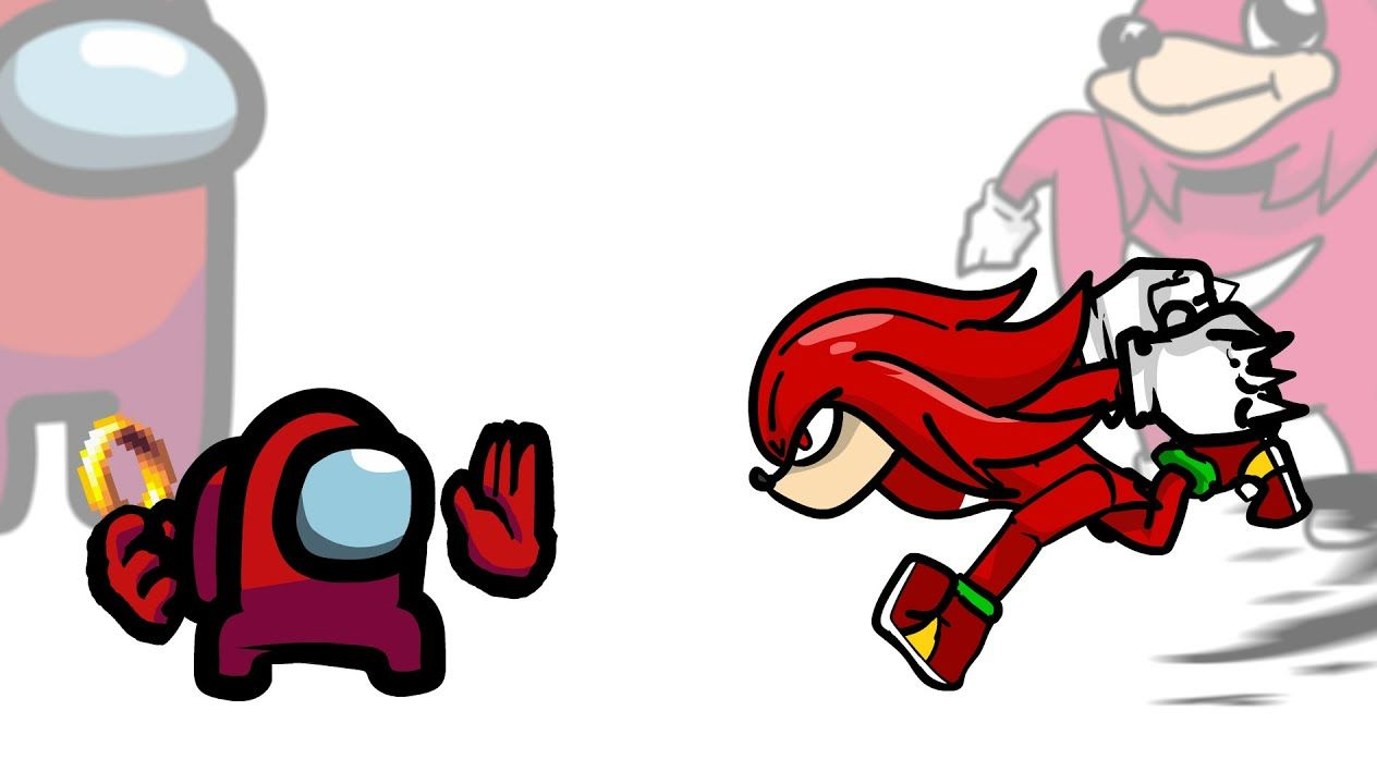 【among us】小红大战knuckles角色!