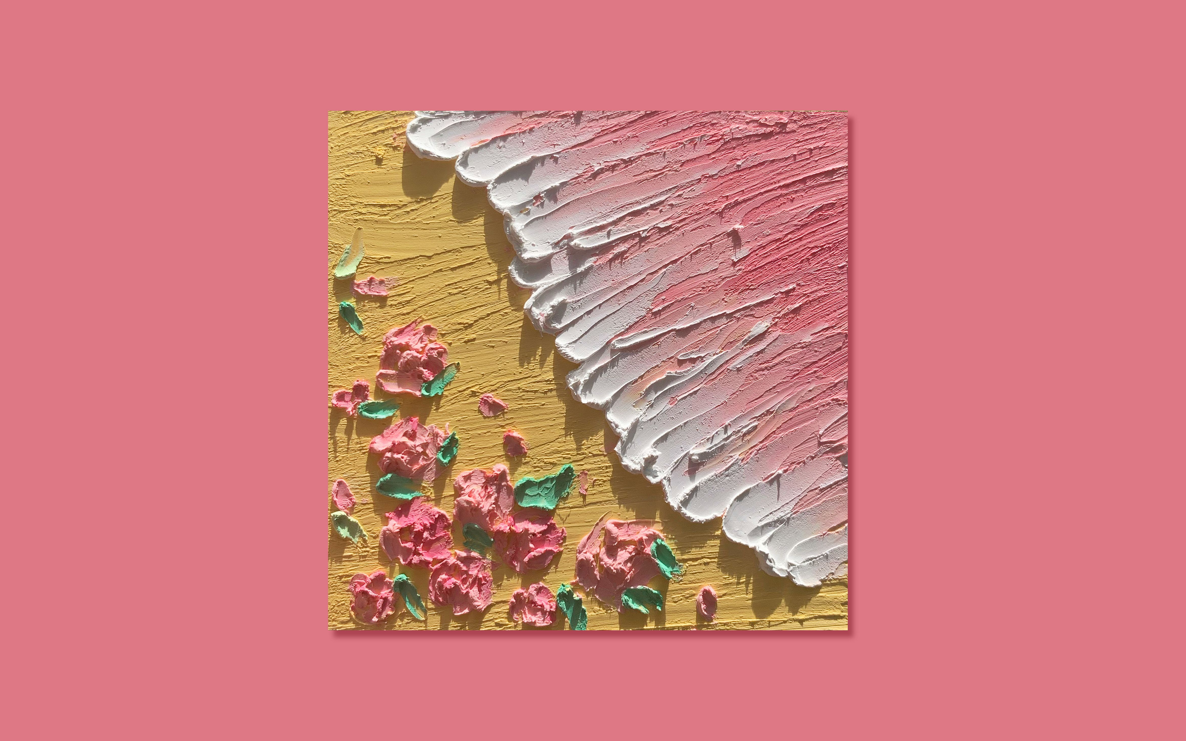 油画棒 || 粉色的海