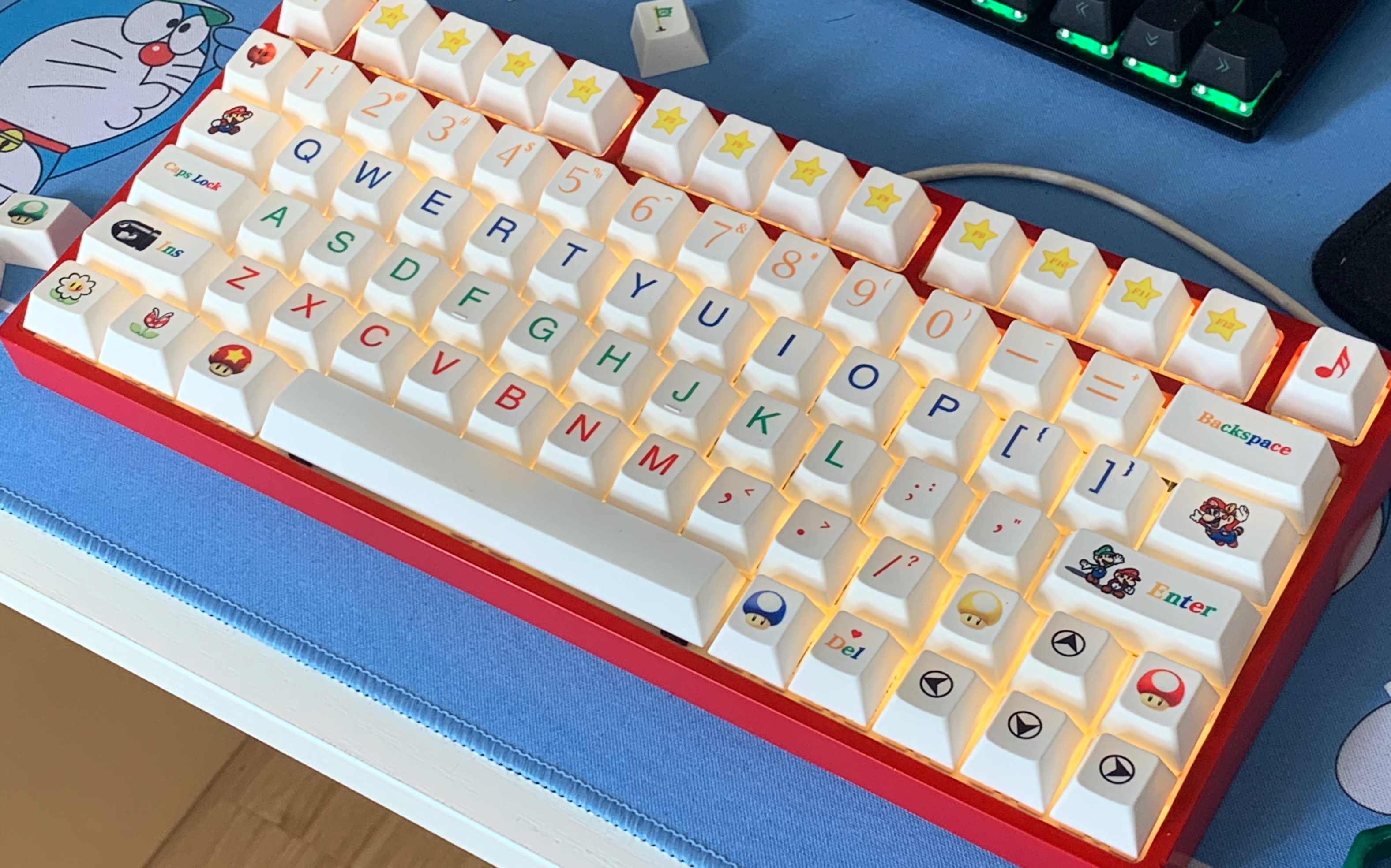 【laoyin】78键小鲸鱼机械键盘翻新改造～感觉好可爱!