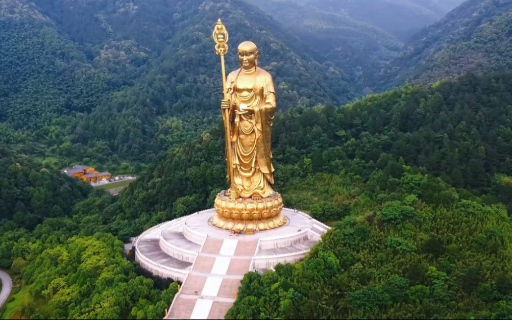 九华山大愿文化园,99米地藏王菩萨铜像