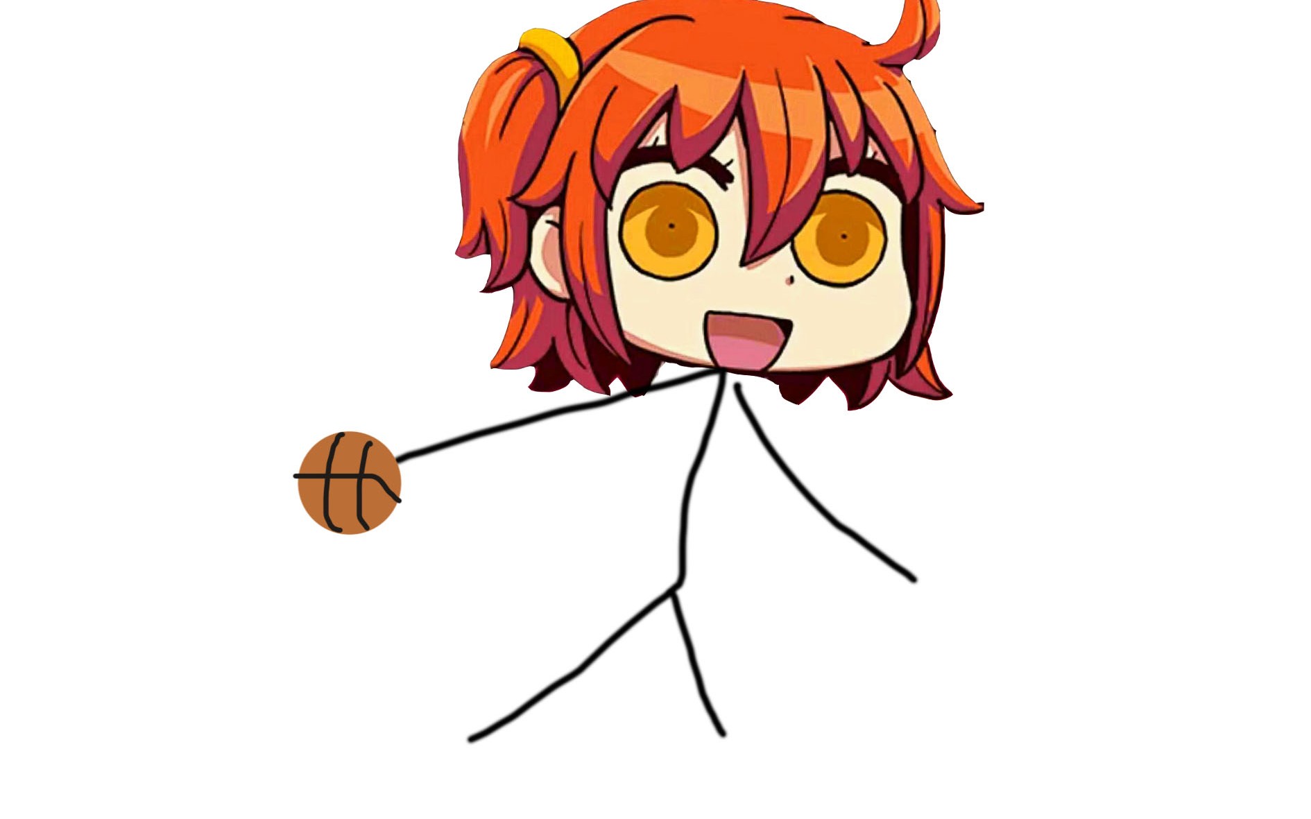 咕哒子也想打篮球