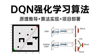 【已完结】DQN深度强化学习算法入门！原理推导+算法事项+项目部署三重讲解，零基础小白可学（深度学习丨神经网络丨人工智能丨Qlearning）