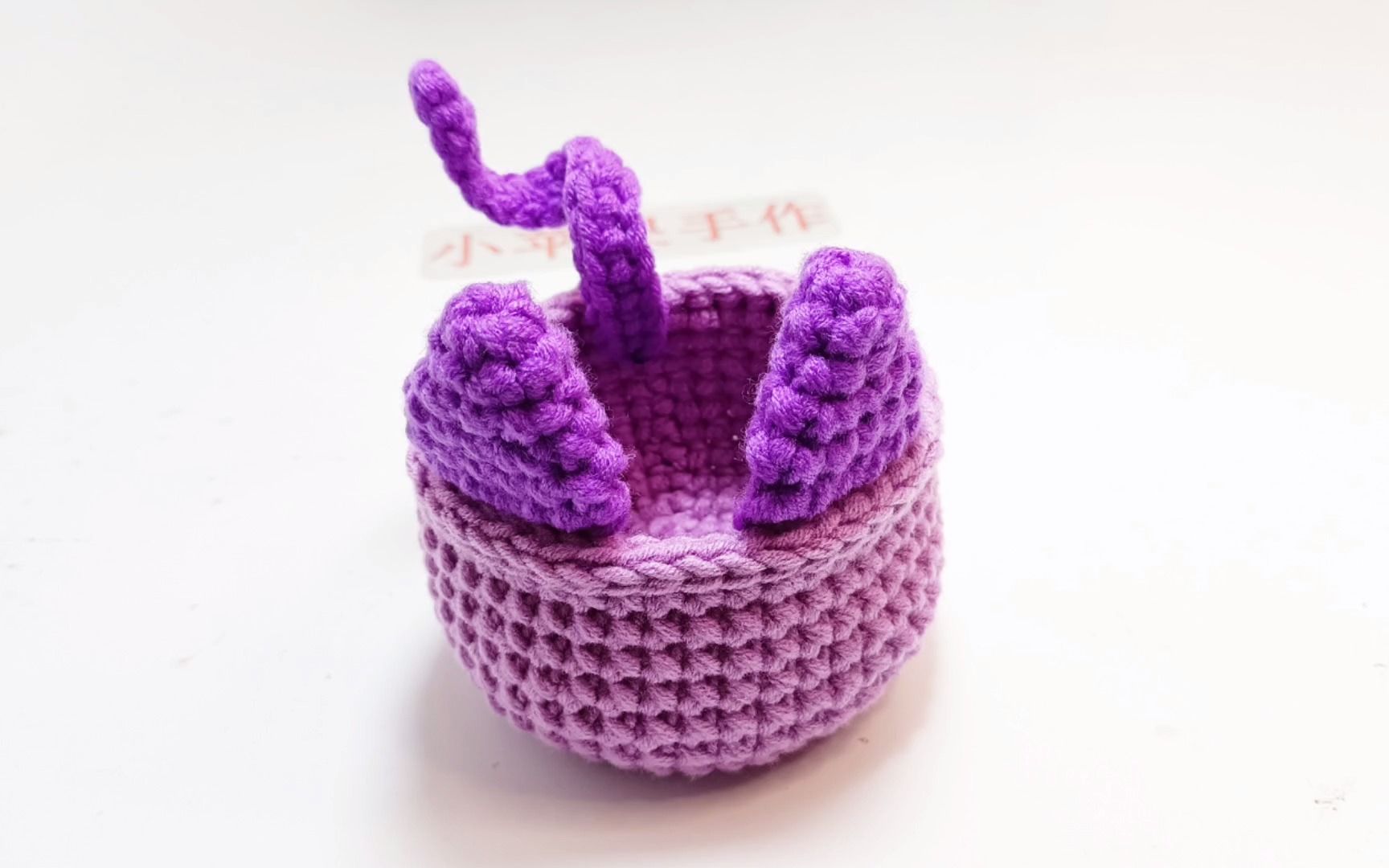 可爱的猫咪收纳筐,收纳盒钩针编织教程,毛线编织