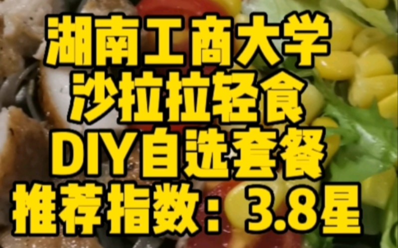 食堂外卖测评|沙拉拉轻食 DIY自选套餐 湖南工商大学哔哩哔哩bilibili