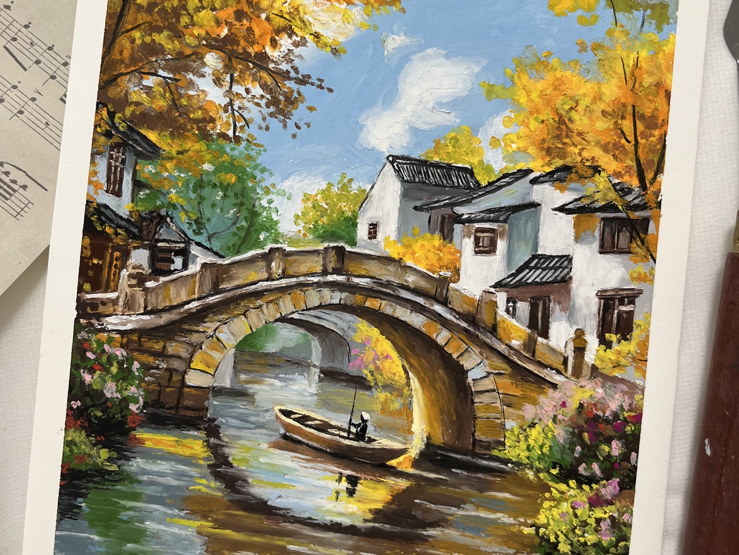 油画棒|江南之秋