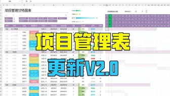 【模板048】可视化多项目多任务管理甘特图表|更新V2.0|永久使用