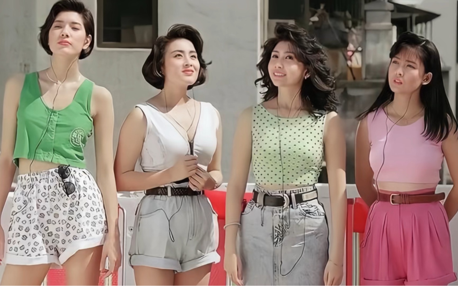 香港四大美女的合影,祖孙三代的梦中情人.