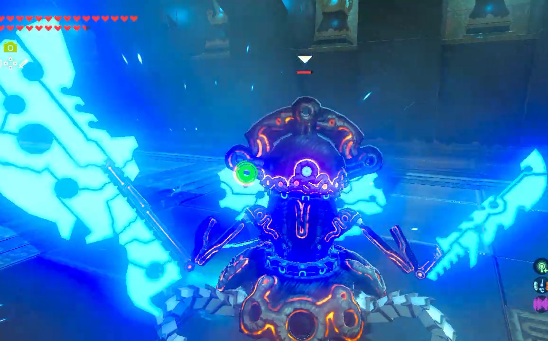 塞尔达毫无技术含量地用守护者之斧抡守护者