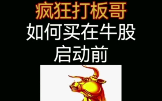 疯狂打板哥:如何买在牛股启动前哔哩哔哩bilibili