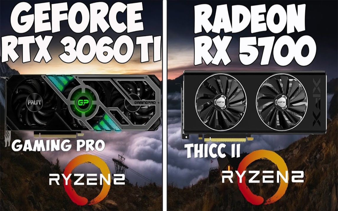 rtx3060tivsrx5700显卡游戏性能测试对比1080p分辨率cpu为r73800x1080