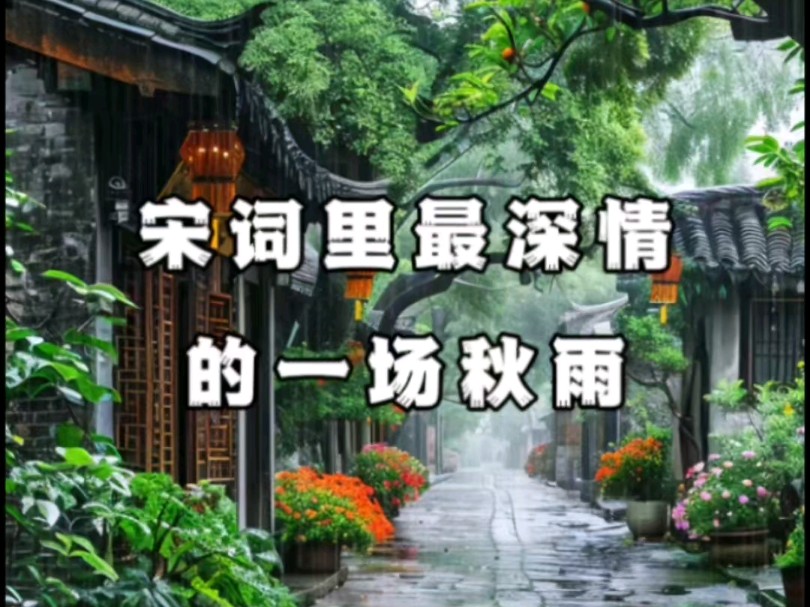 宋词里最深情的一场秋雨哔哩哔哩bilibili