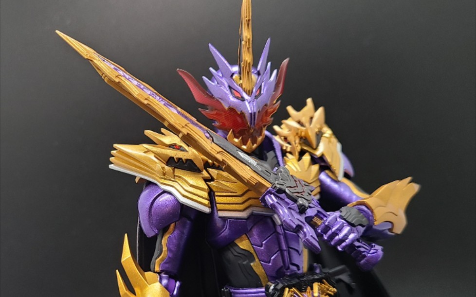 假面骑士calibur邪王龙shf,强化后的王剑超帅