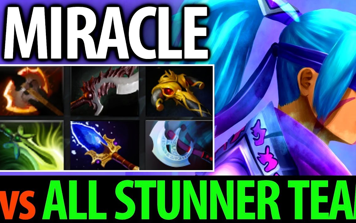 miracle- 【敌法师】 vs 全是控制缠绕的敌人! 艰难的游戏- dota2 7.