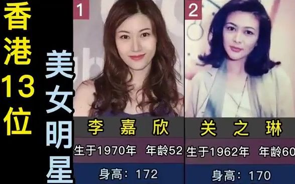 13位香港美女演员,赵雅芝岁月不败,张柏芝42岁最年轻哔哩哔哩bilibili