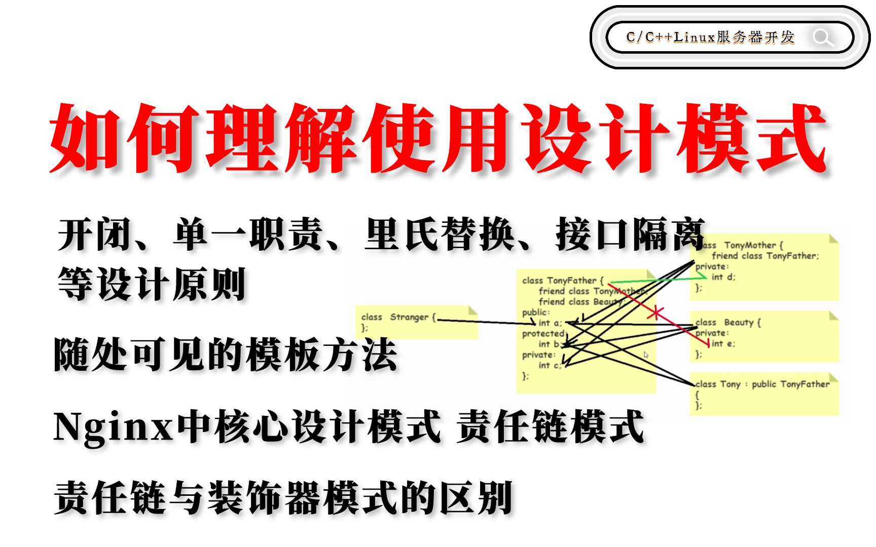 [图]C++设计模式 开闭、单一职责、里氏替换、接口隔离等设计原则