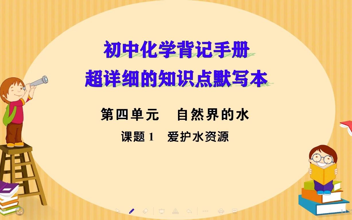 【初中化学】背记手册4.1《爱护水资源》哔哩哔哩bilibili