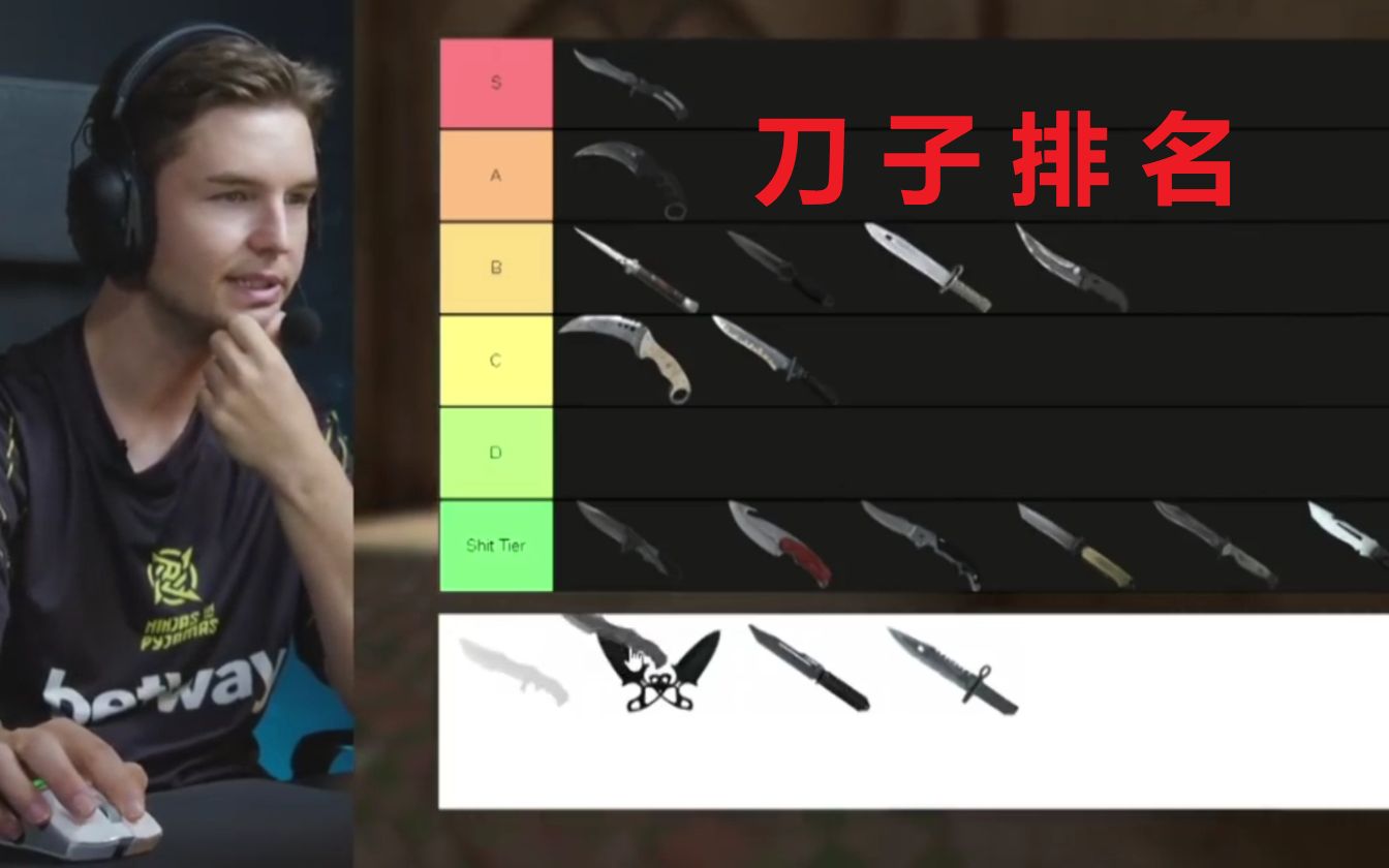 csgo皮膚nip職業哥device給csgo刀子排名阿湯哥最喜歡的刀子排名