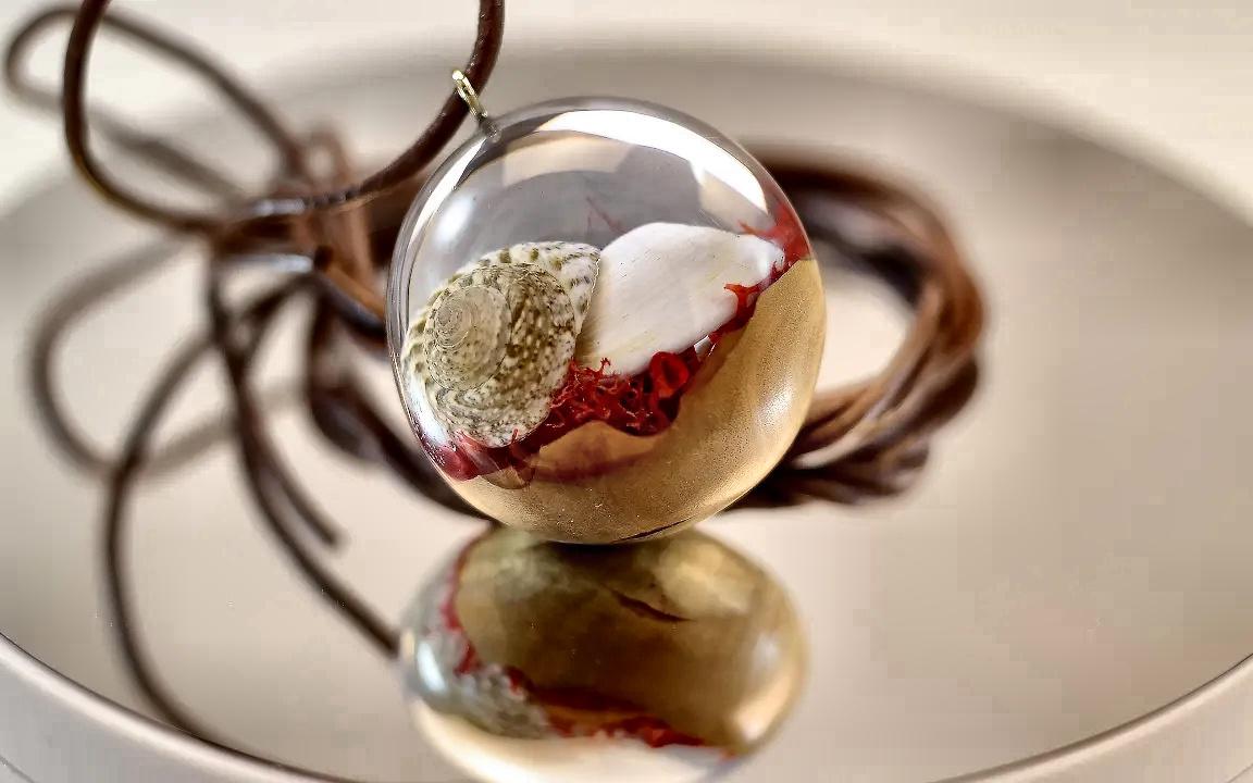 [resin art] diy 惊人的水族馆环氧树脂项链首饰 - 树脂艺术_哔哩哔哩