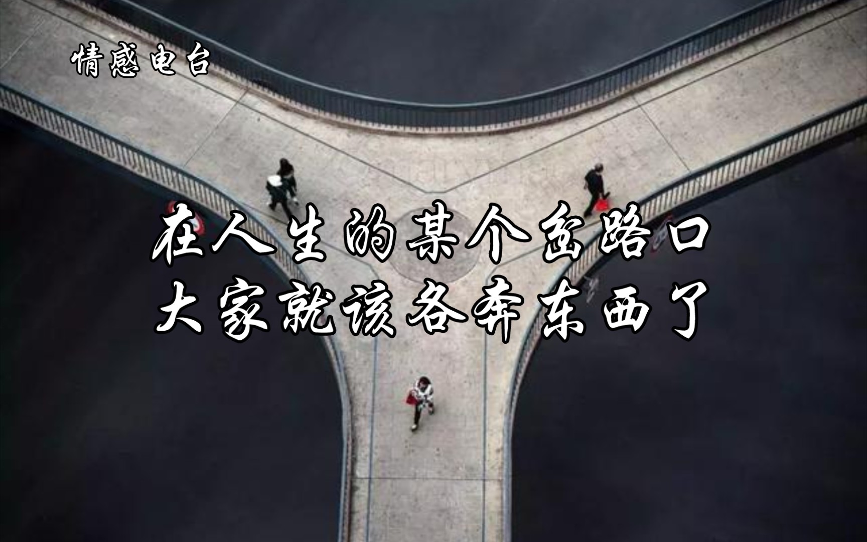 [图]【情感电台】“在人生的某个岔路口，大家就该各奔东西了”｜舒尔的密语