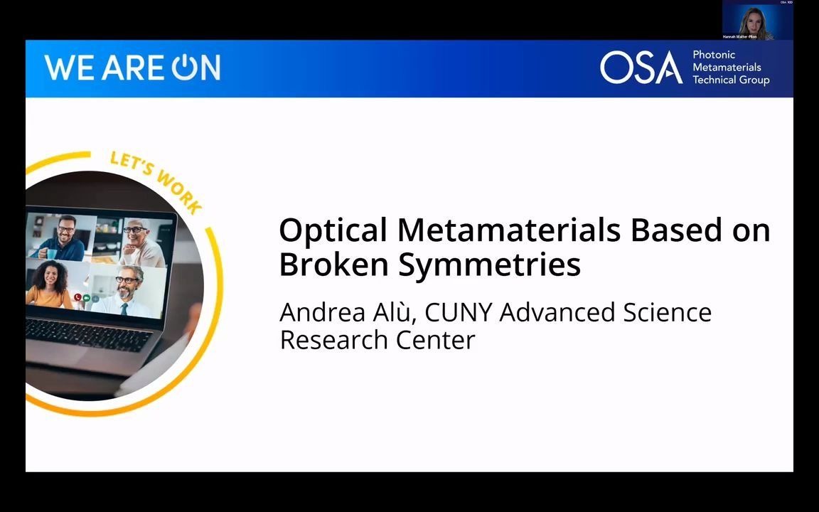 Optical Metamaterials Based on Broken SymmetriesAndrea Alu哔哩哔哩bilibili