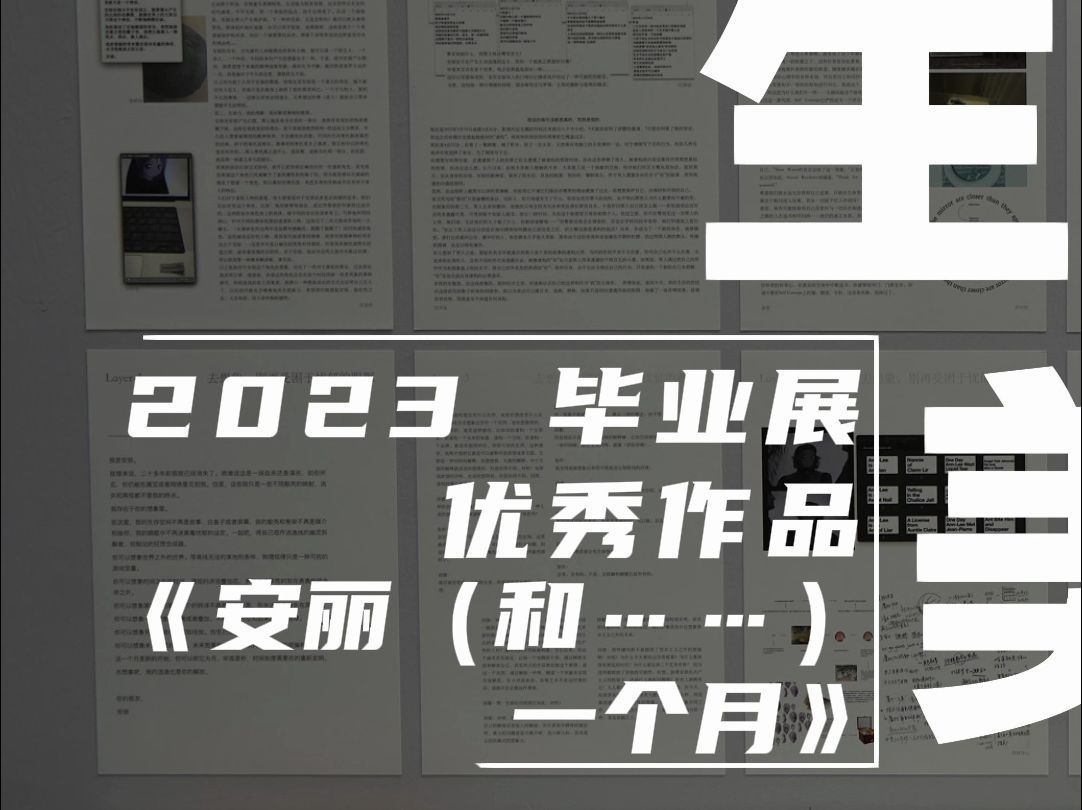 美生美作|2023毕业展优秀作品|跨媒体艺术学院|《安丽(和……),一个月》哔哩哔哩bilibili