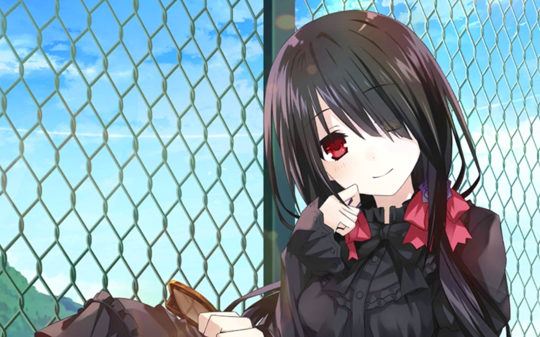 【约战:精灵再临】狂三脱掉了自己的鞋子,坐在了靠近栏杆的椅子上.