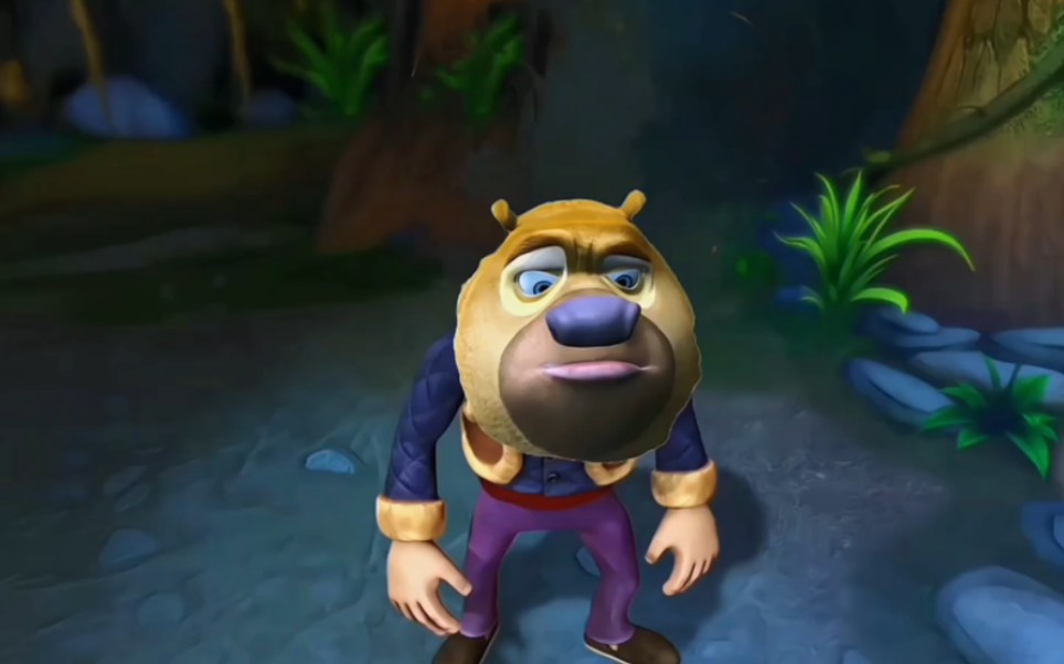 "光头强小时候的照片挺帅 "