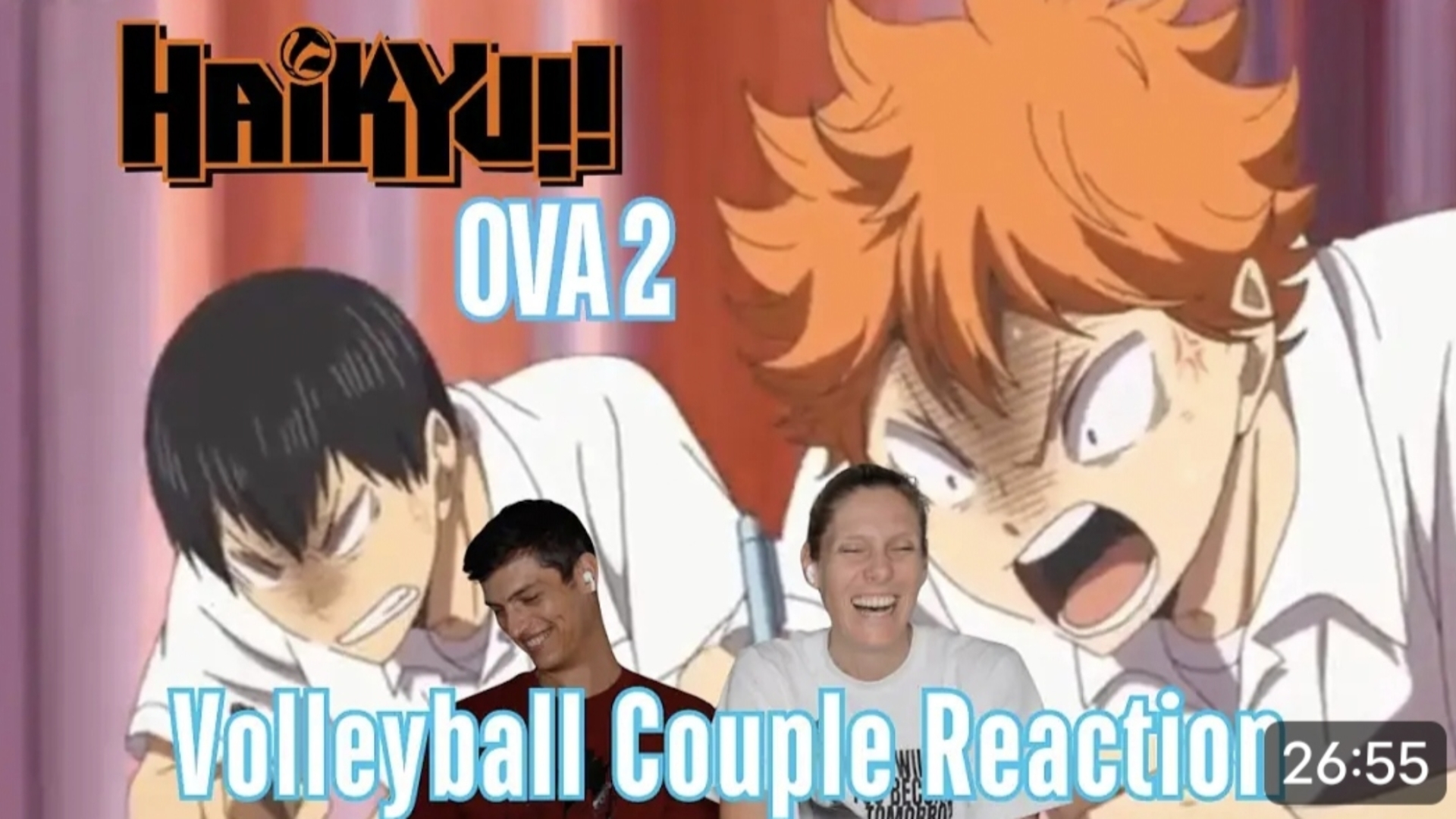 【英文生肉】奥运排球选手Sarah Pavan和Adam夫妻看《排球少年》的Reaction OVA2 VS不及格哔哩哔哩bilibili