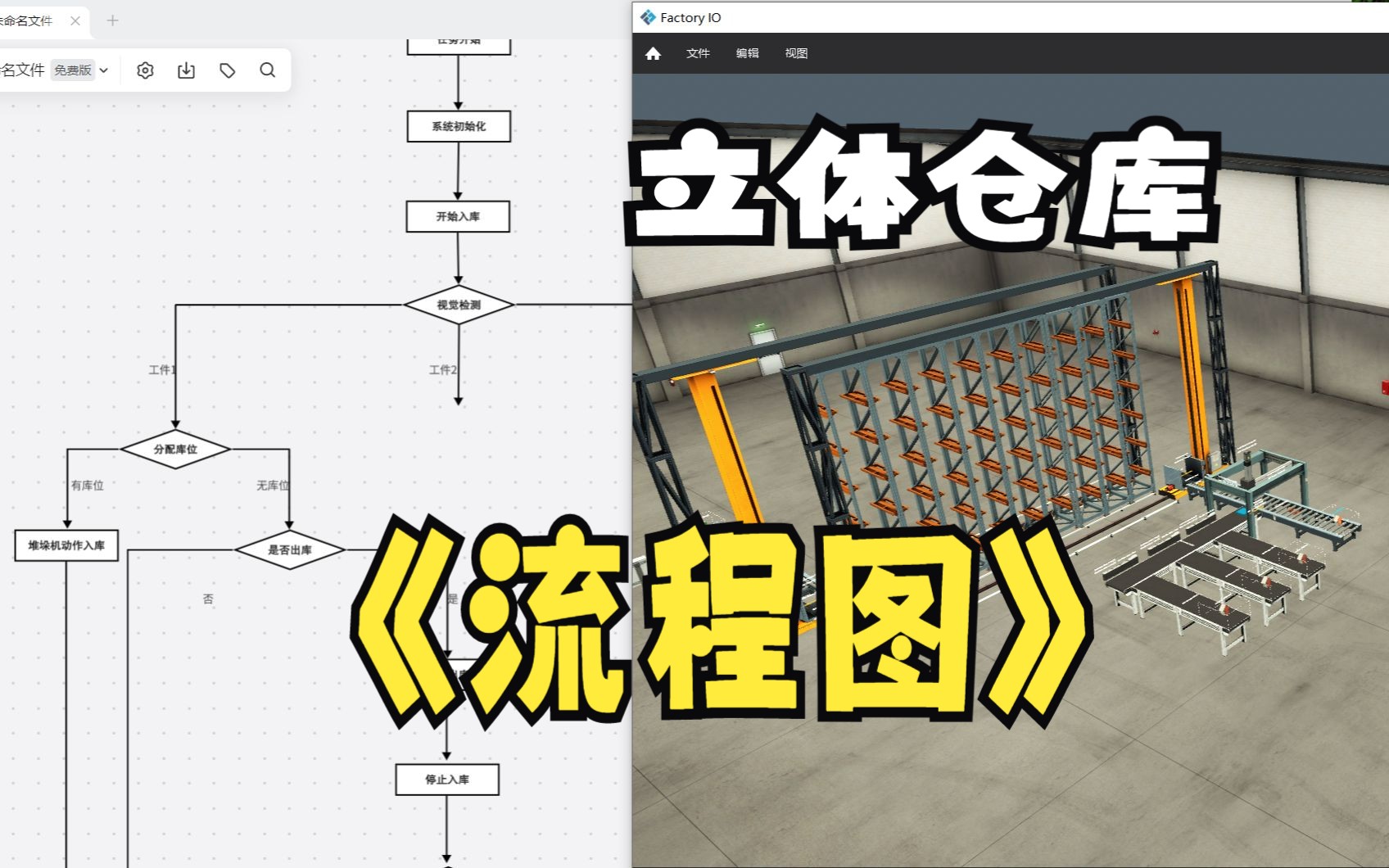 FactoryIO 工厂软件与博途联合仿真 智能仓库篇 03 顺序流程图哔哩哔哩bilibili