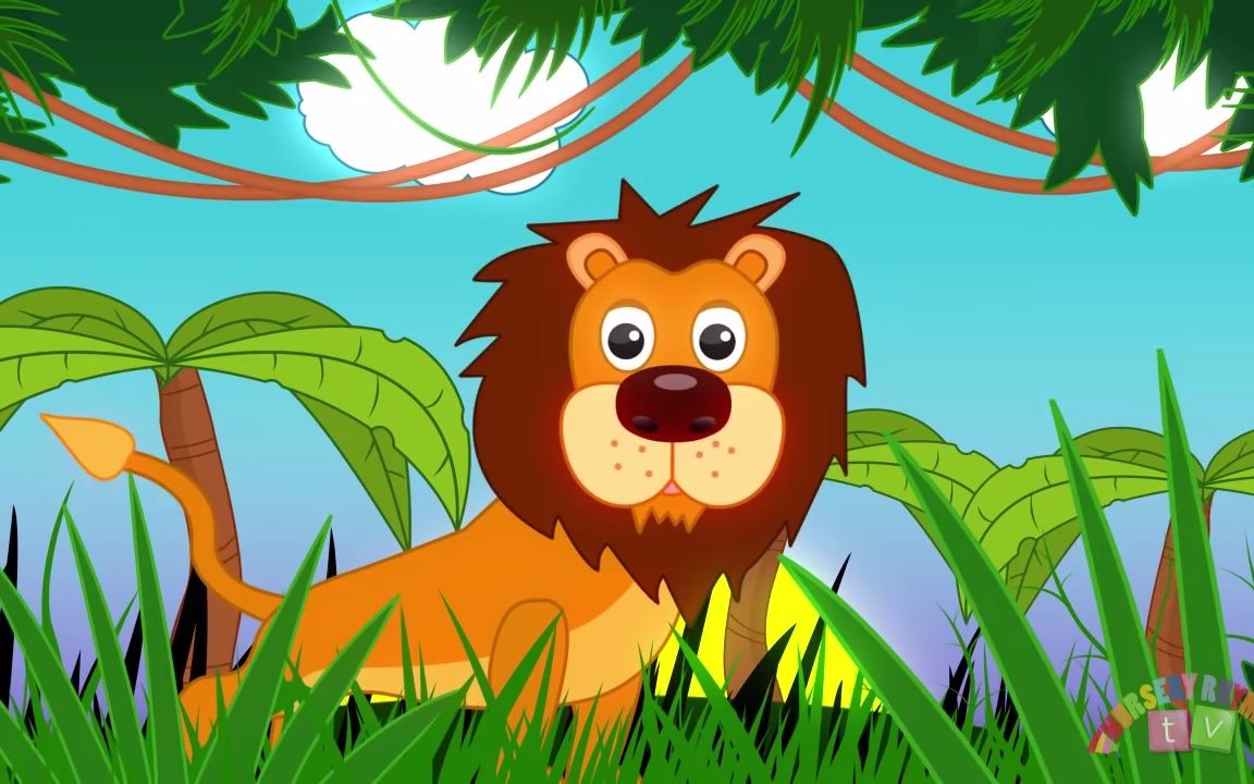 [图]ANIMALS IN THE JUNGLE - New Nursery Rhymes - English Songs For Kids - Nursery Rh