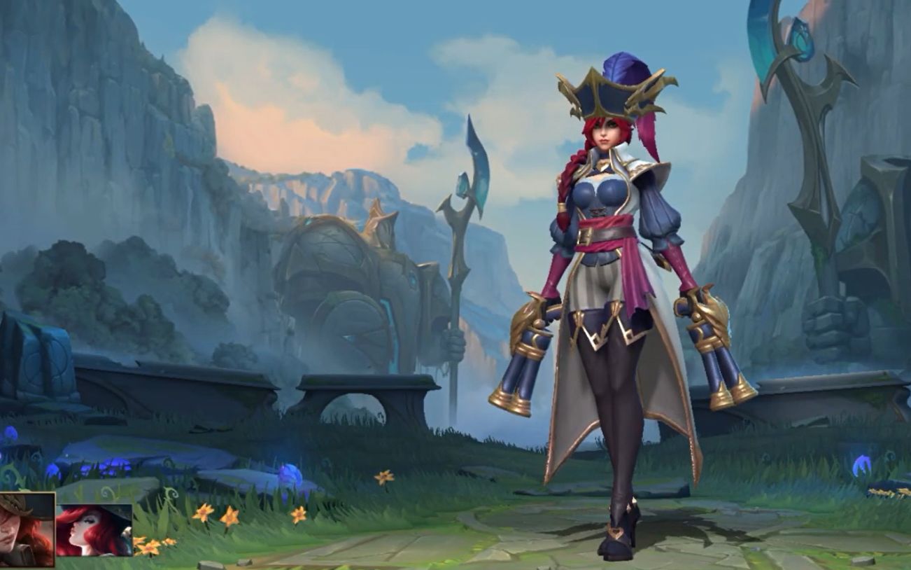 lol英雄联盟手游 女帝 厄运小姐 皮肤视频 captain miss fortune skin