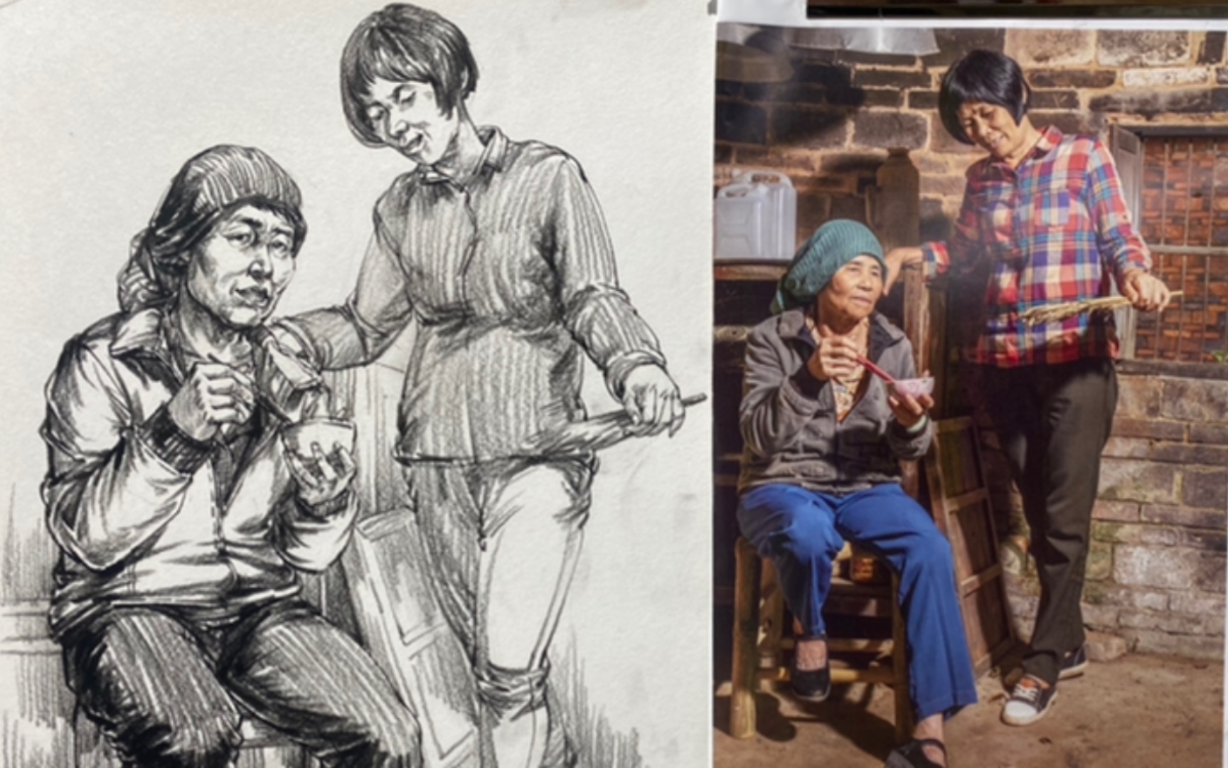 高考艺考速写场景示范——生活类2吃饭场景(联考方向)