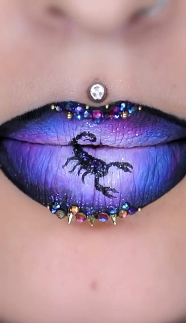 创意唇妆教程-天蝎座