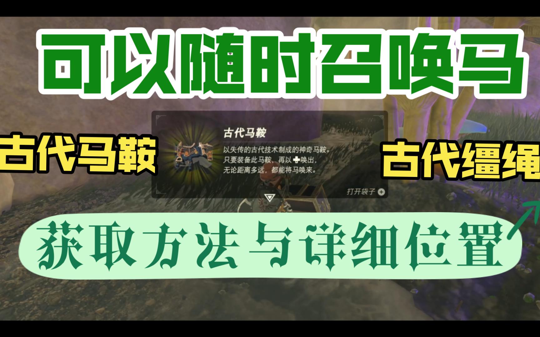 可以随时召唤马 古代马鞍古代缰绳获取方法与详细位置塞尔达传说旷野之息