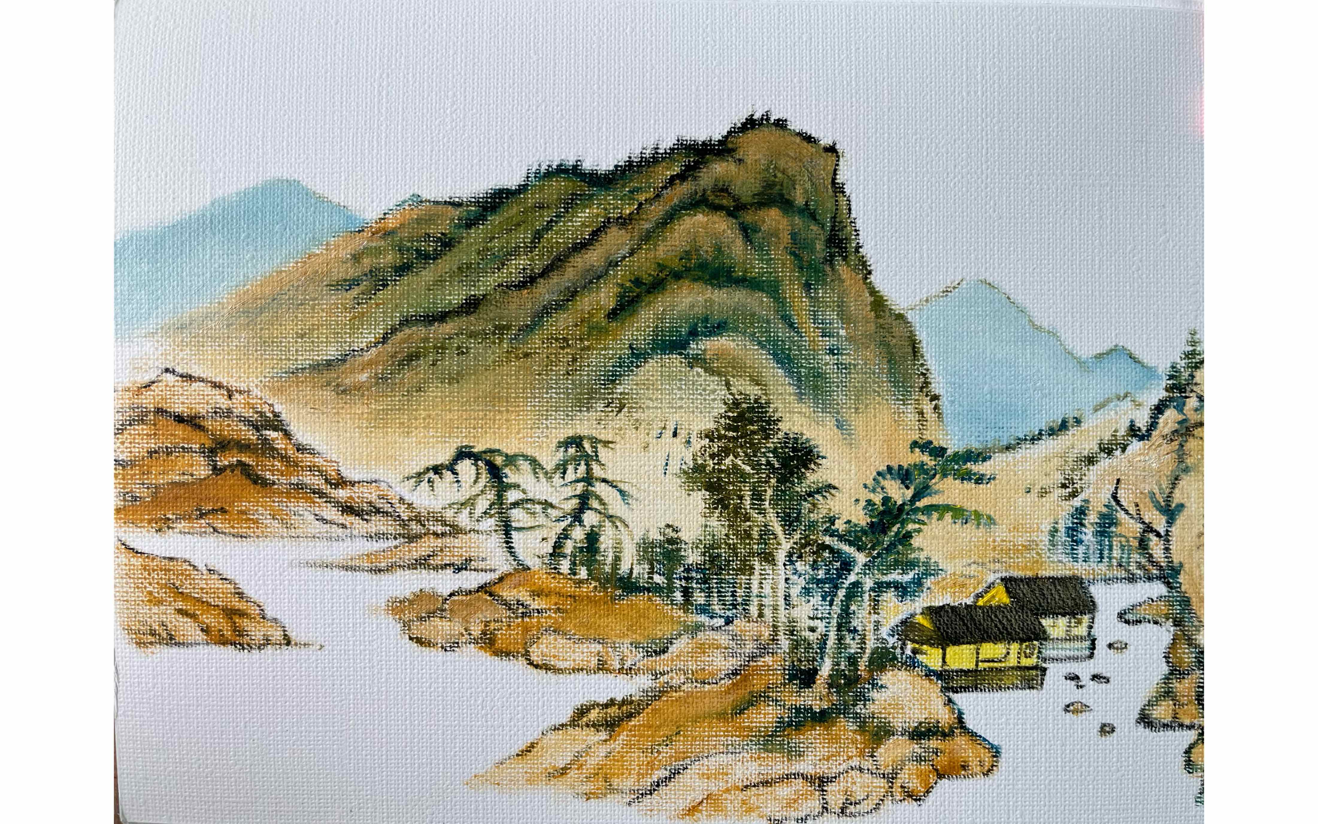 继续临摹芥子园画谱