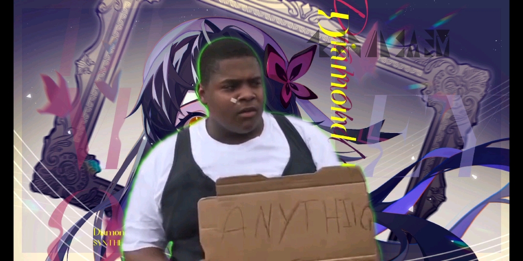 黑人跳舞,但是diamond eyes