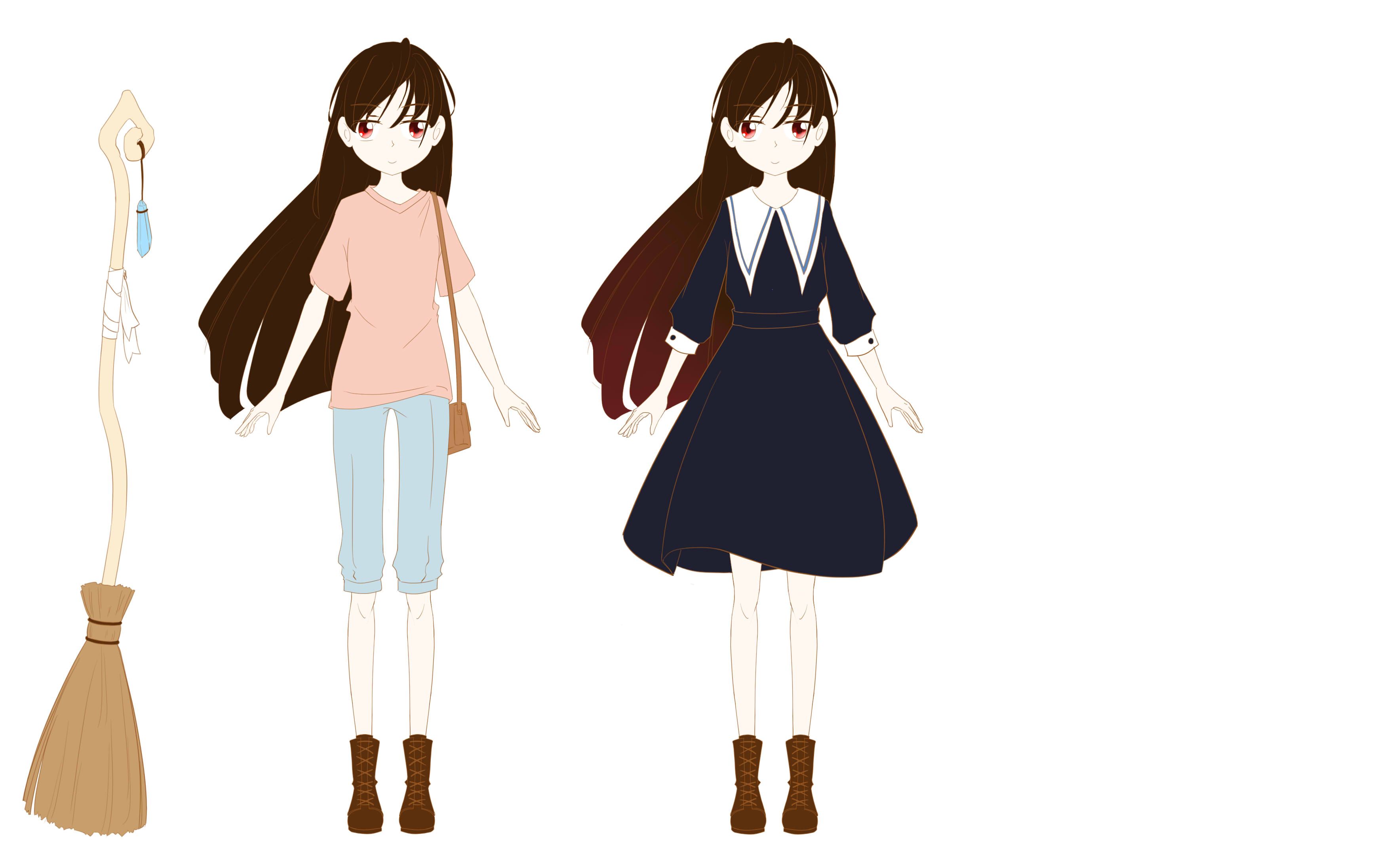 【绘画过程】现代式魔女人设!(上)