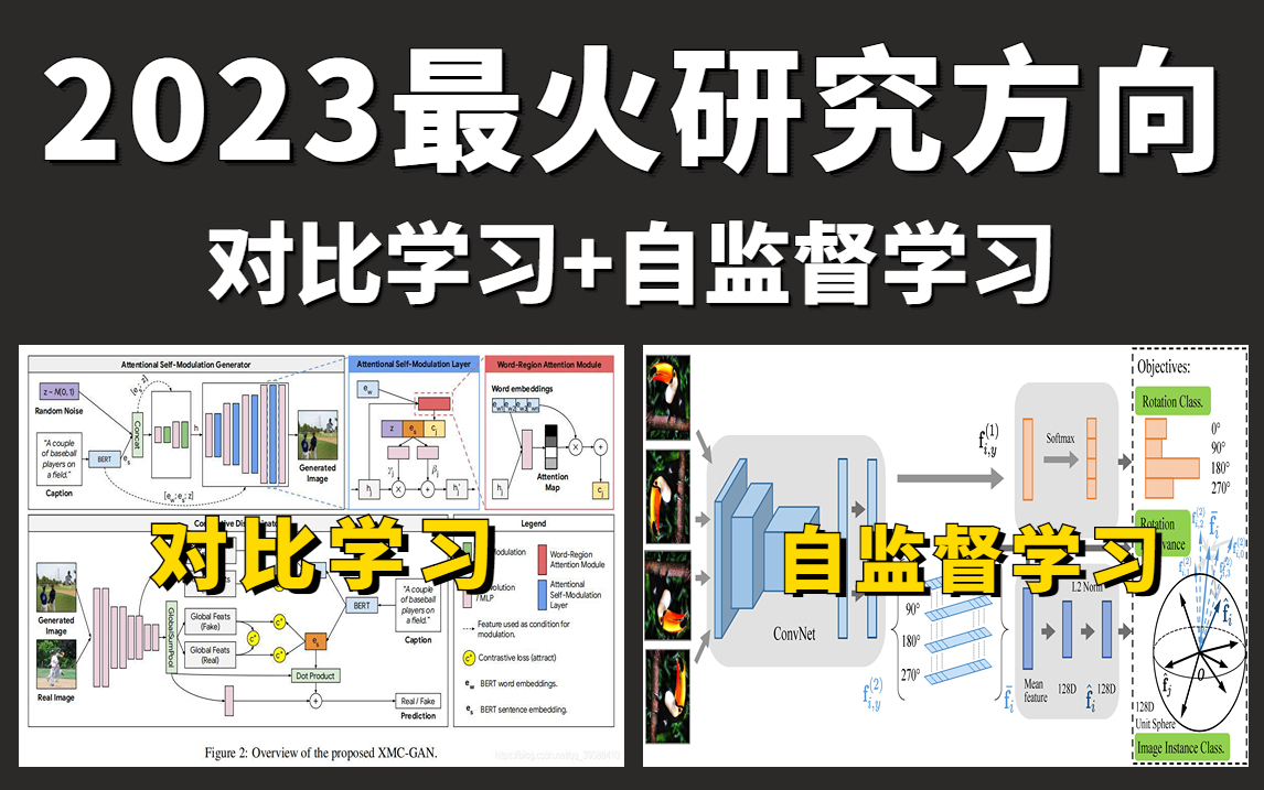 2023火研究方向方向:对比学习+自监督学习,华理博士一小时精讲对比学习和自监督任务,带你轻松搞定论文创新点!AI研究生必学!哔哩哔哩bilibili