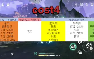 Tải video: 鸣潮各cost声骸可刷取词条一览